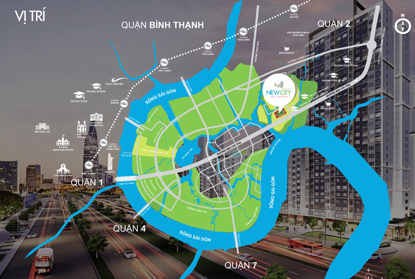 Vị trí căn hộ New City Thủ Thiêm