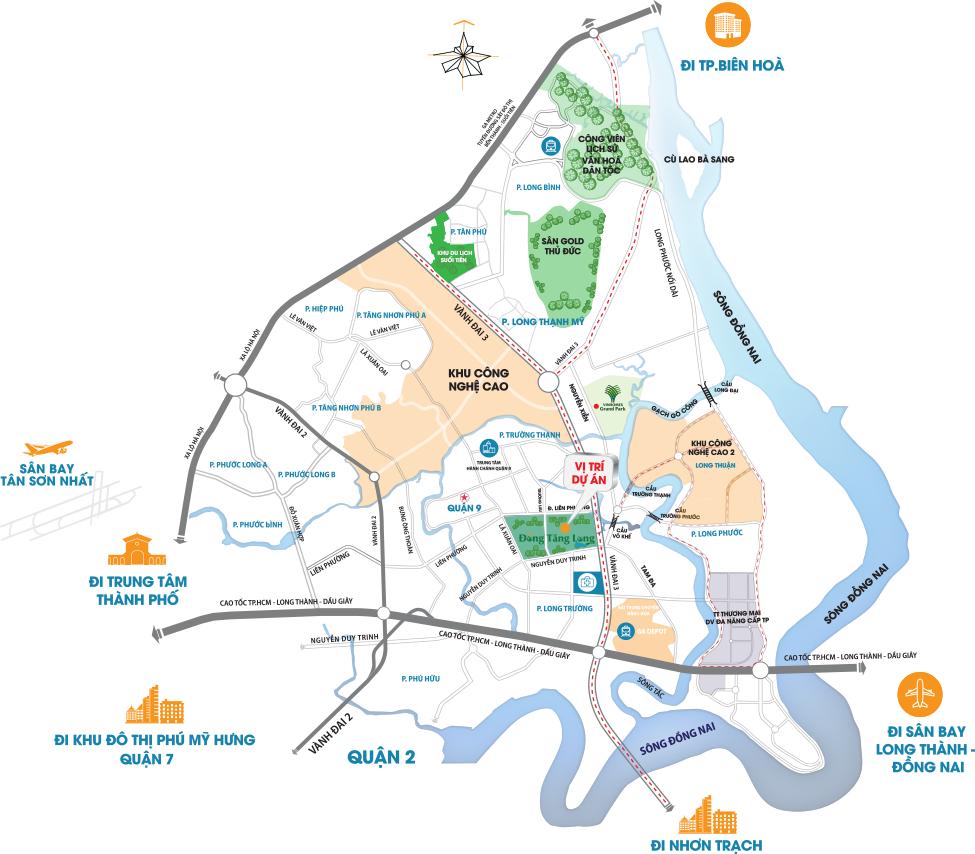 Vị trí Đông Tăng Long