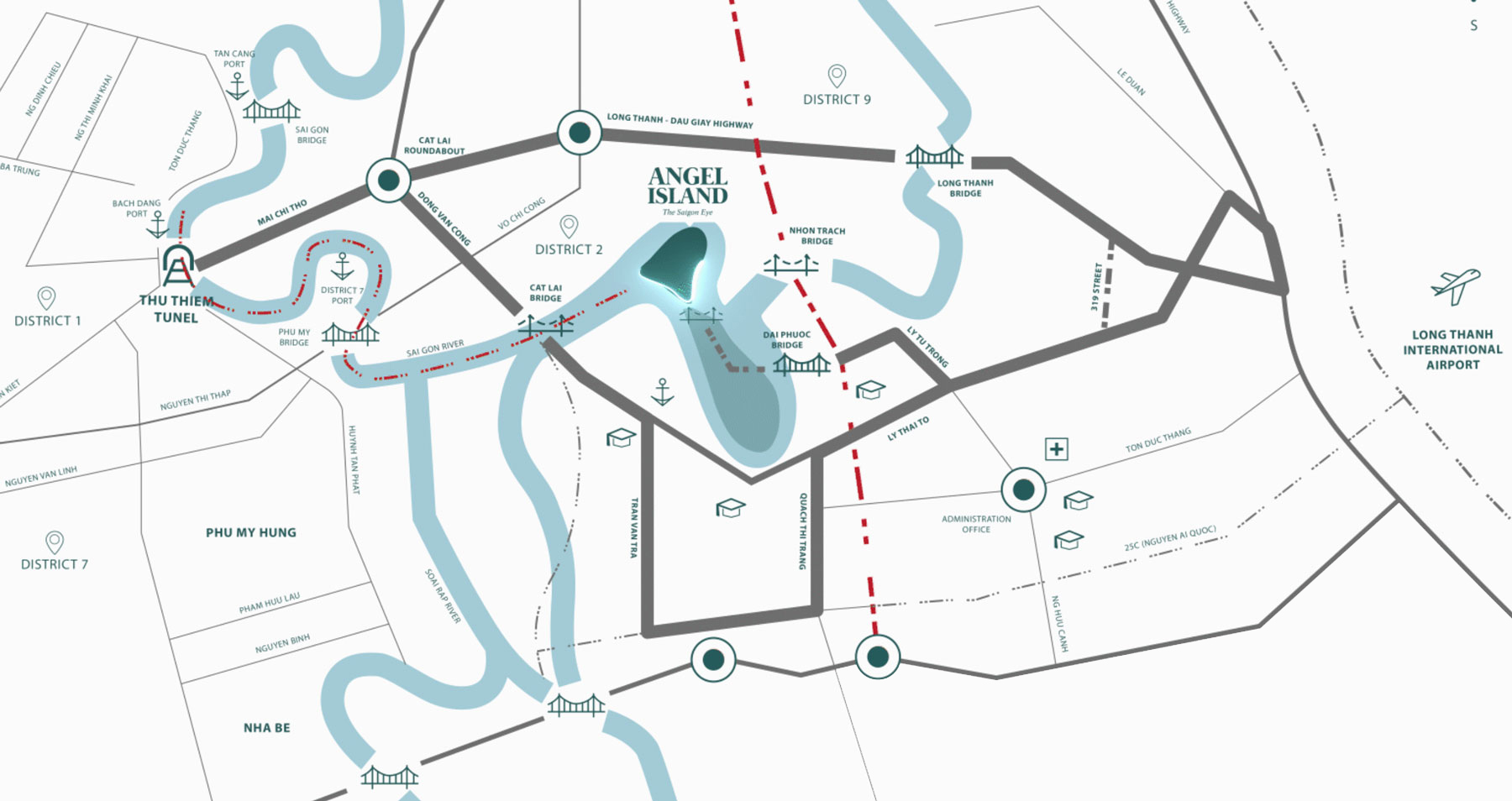 Vị trí dự án Đảo Kim Cương