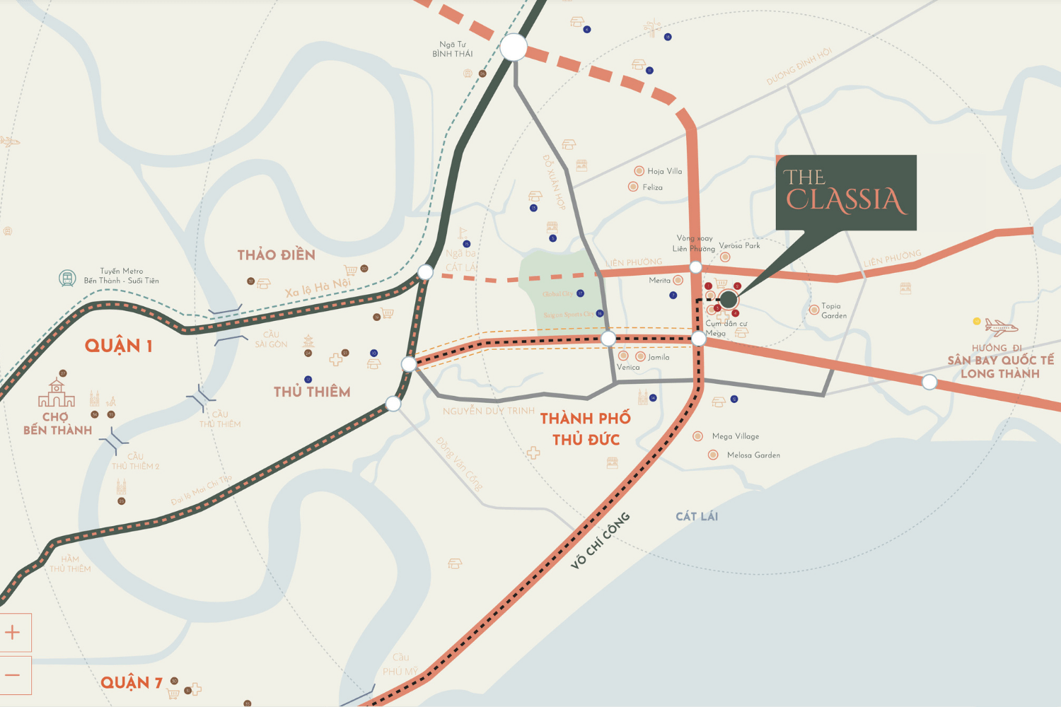 Vị trí The Classia