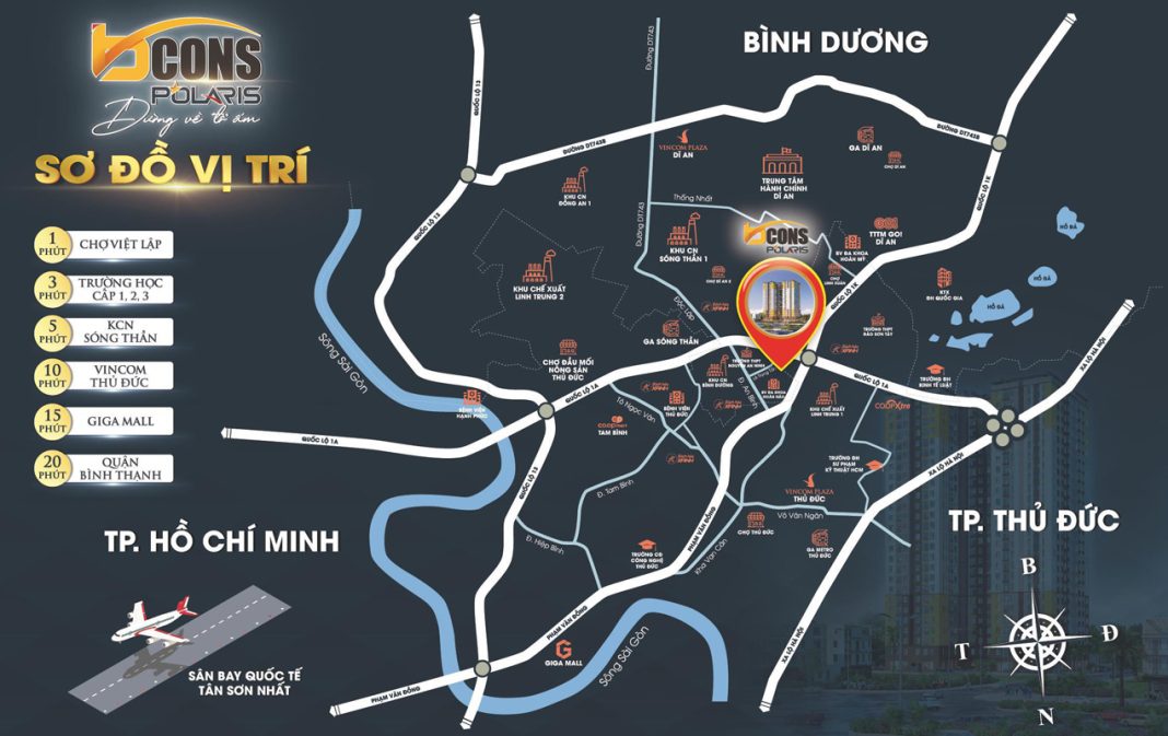 Vị trí dự án Bcons Polaris Vị trí dự án Bcons Polaris