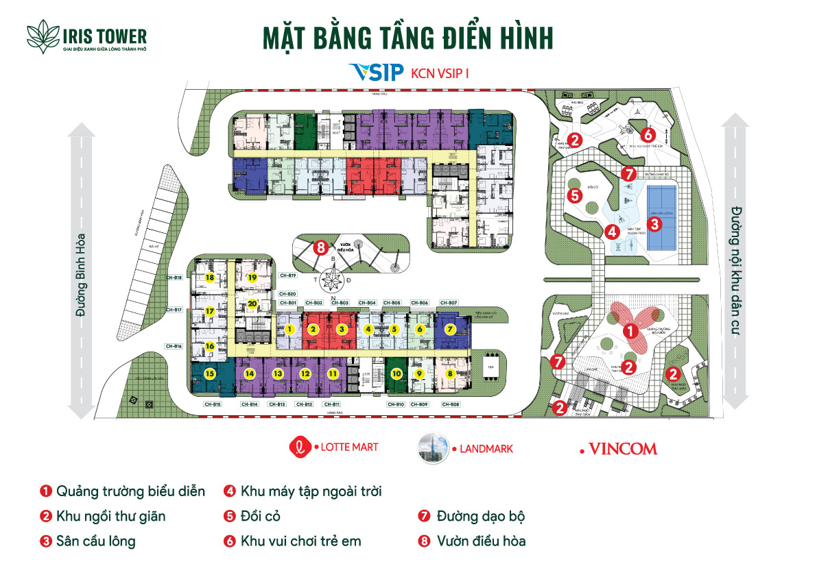 Mặt bằng Iris Tower