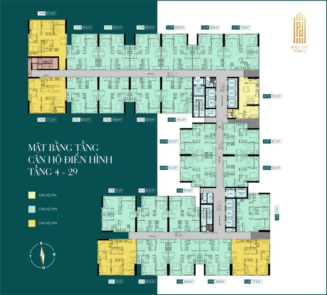 Mặt bằng Phúc Đạt Tower Mặt bằng Phúc Đạt Tower