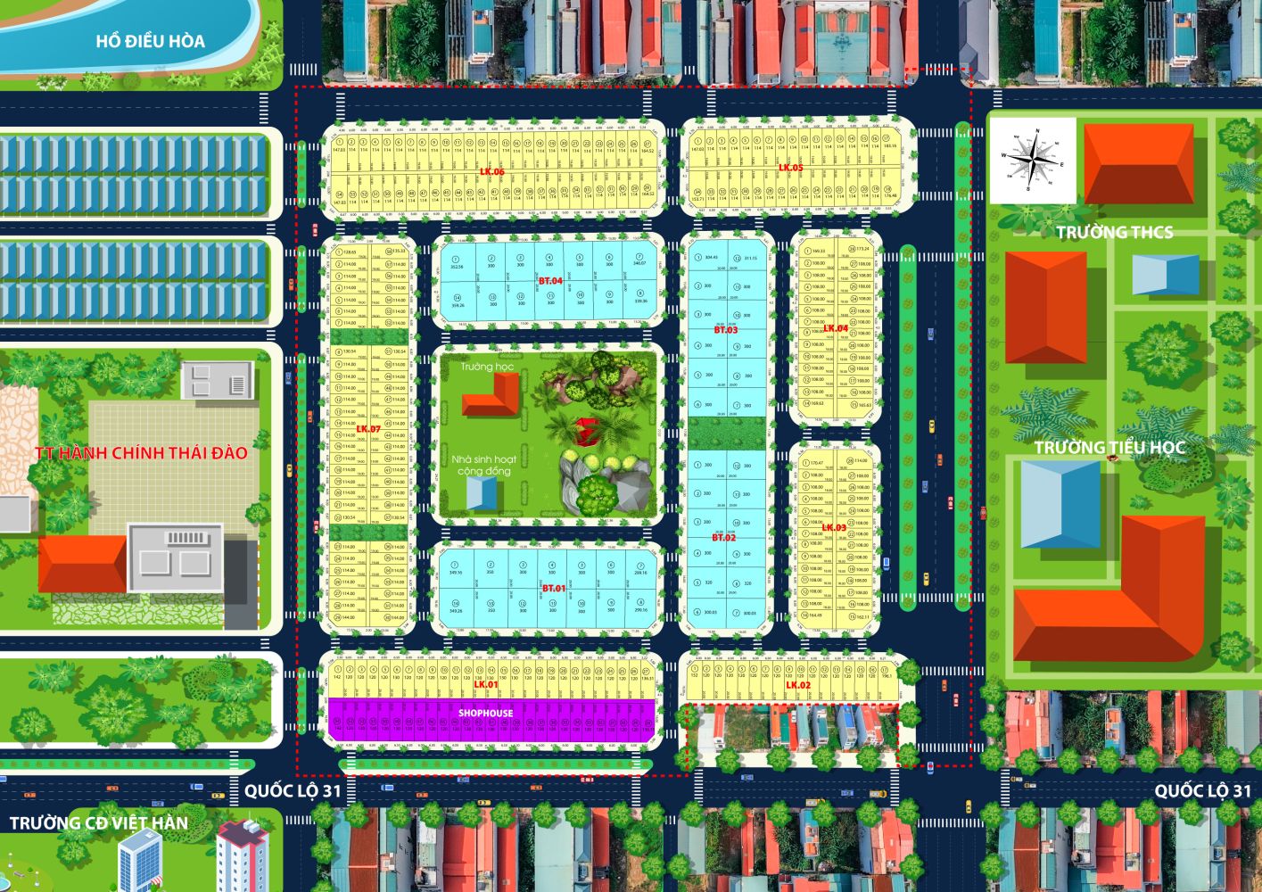 Mặt bằng Thái Đào Residence