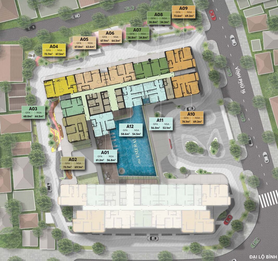 Mặt bằng tầng điển hình Mặt bằng tầng điển hình