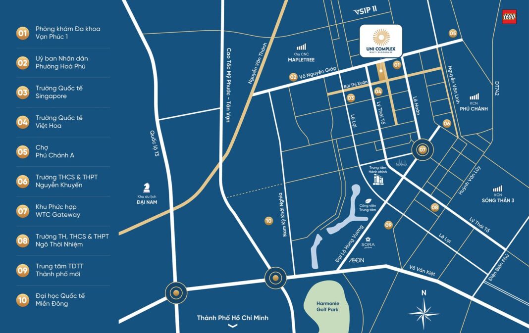 Vị trí Uni Complex Vị trí Uni Complex