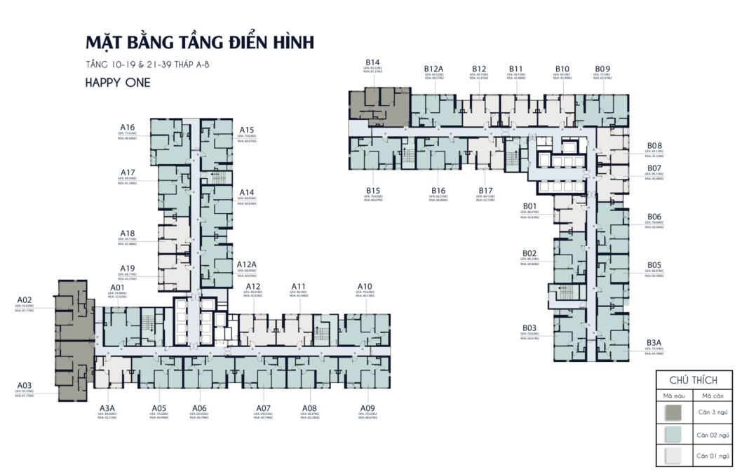 Mặt bằng Happy One Central Mặt bằng Happy One Central