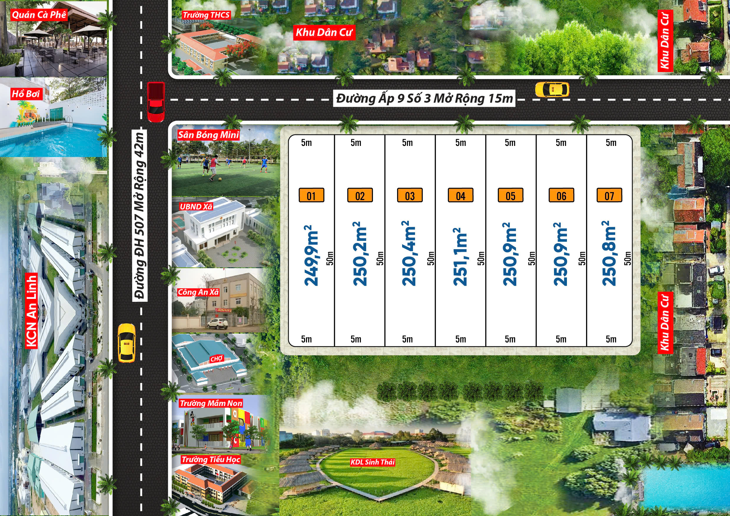 Mặt bằng phân lô đất An Linh, Phú Giáo