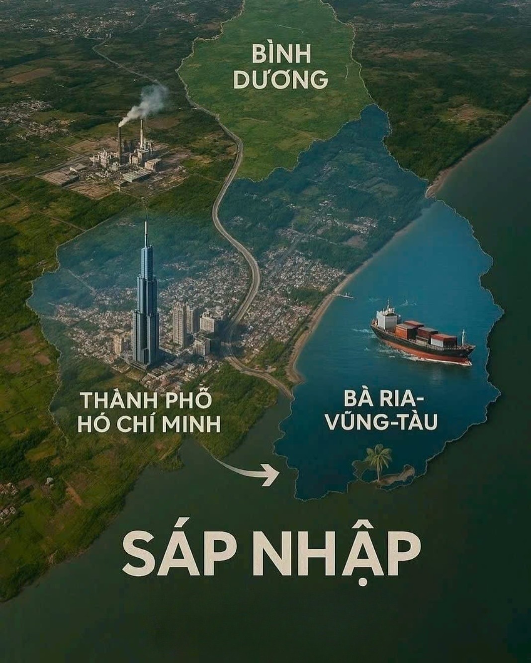 Bình Dương sáp nhập TP.HCM