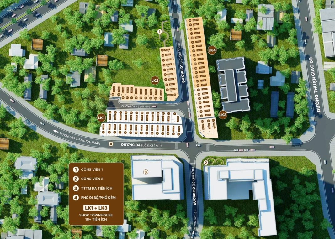 Mặt bằng Đại Quang Minh Townhouse Mặt bằng Đại Quang Minh Townhouse