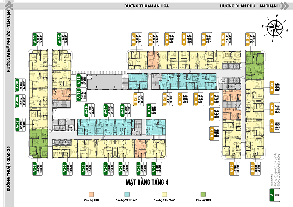 Benhill mặt bằng tầng 4 Benhill mặt bằng tầng 4