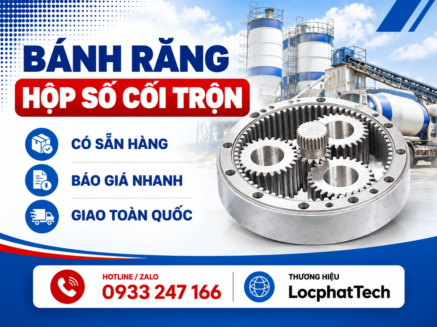 Bánh răng hộp số cối trộn Bánh răng hộp số cối trộn