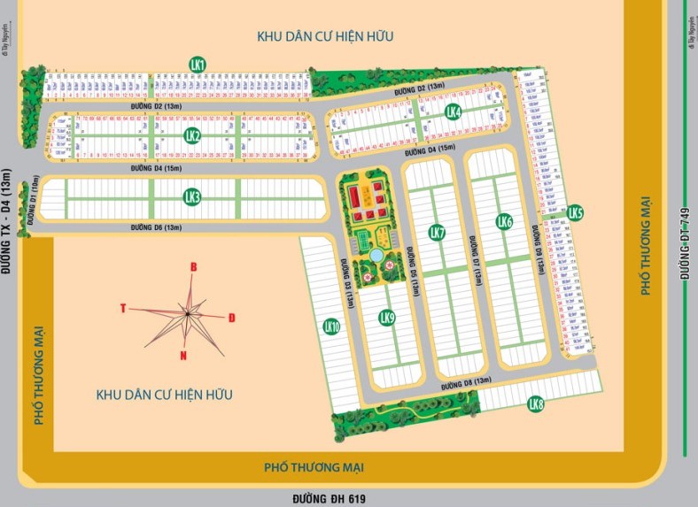 Dự án đất nền Phố thương mại Lộc Phát Bình Dương
