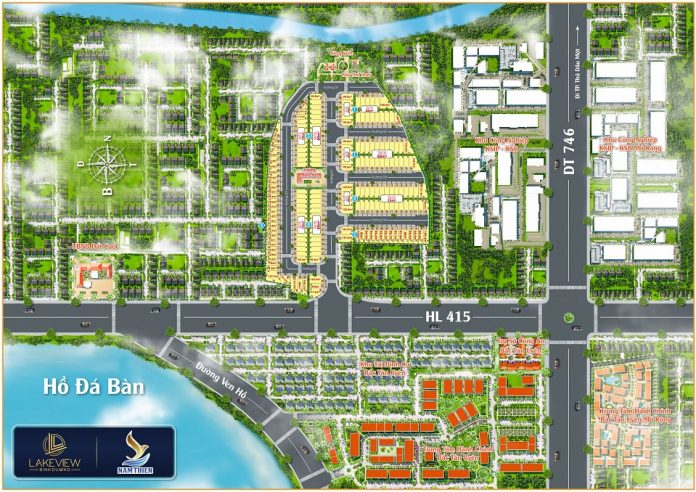 Mặt bằng tổng thể dự án đất nền Lakeview Bình Dương