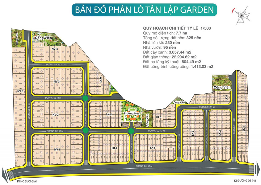Mặt bằng dự án Tân Lập Garden