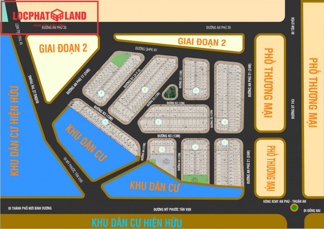 Mặt bằng dự án Khu nhà ở An Phú 1 Mặt bằng dự án Khu nhà ở An Phú 1
