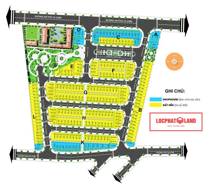 Mặt bằng Queen Home An Phú