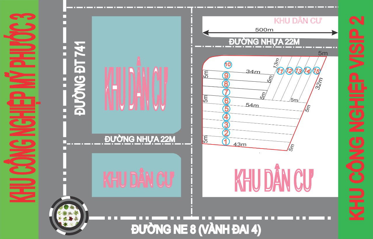 Vị trí đất nền Hòa Lợi Lộc Phát