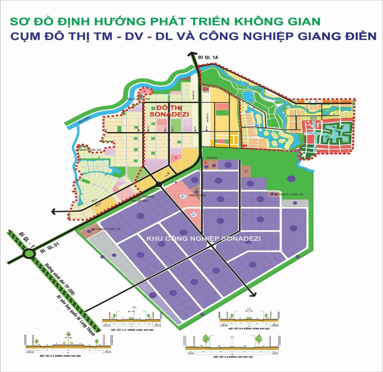 sơ đồ khu công nghiệp Giang Điền
