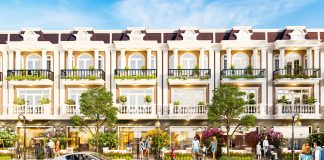 Mặt trước shophouse Thăng Long Central City