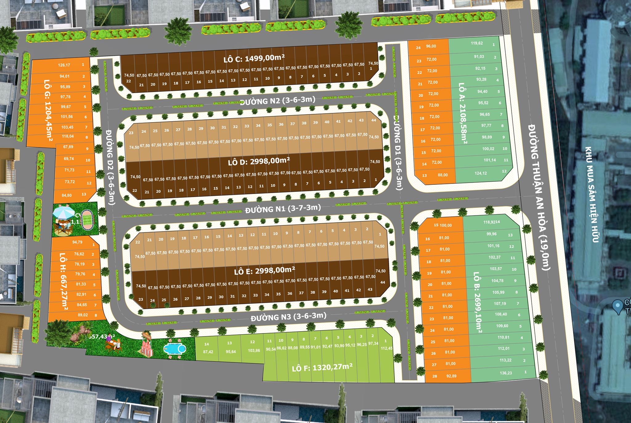 Mặt bằng dự án Thuận An Central