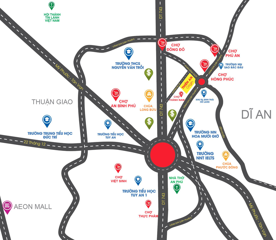 Vị trí dự án Thiên An Origin