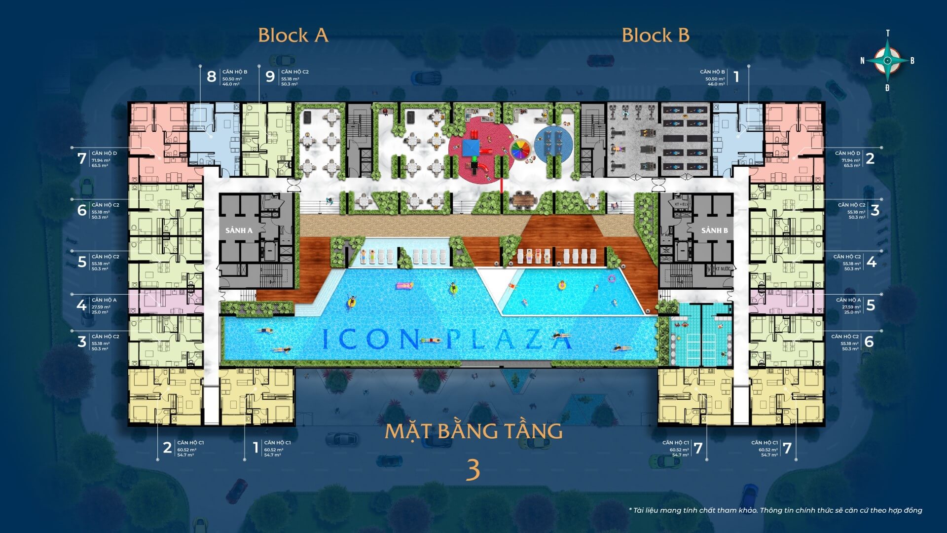 Mặt bằng Icon Plaza tầng 3