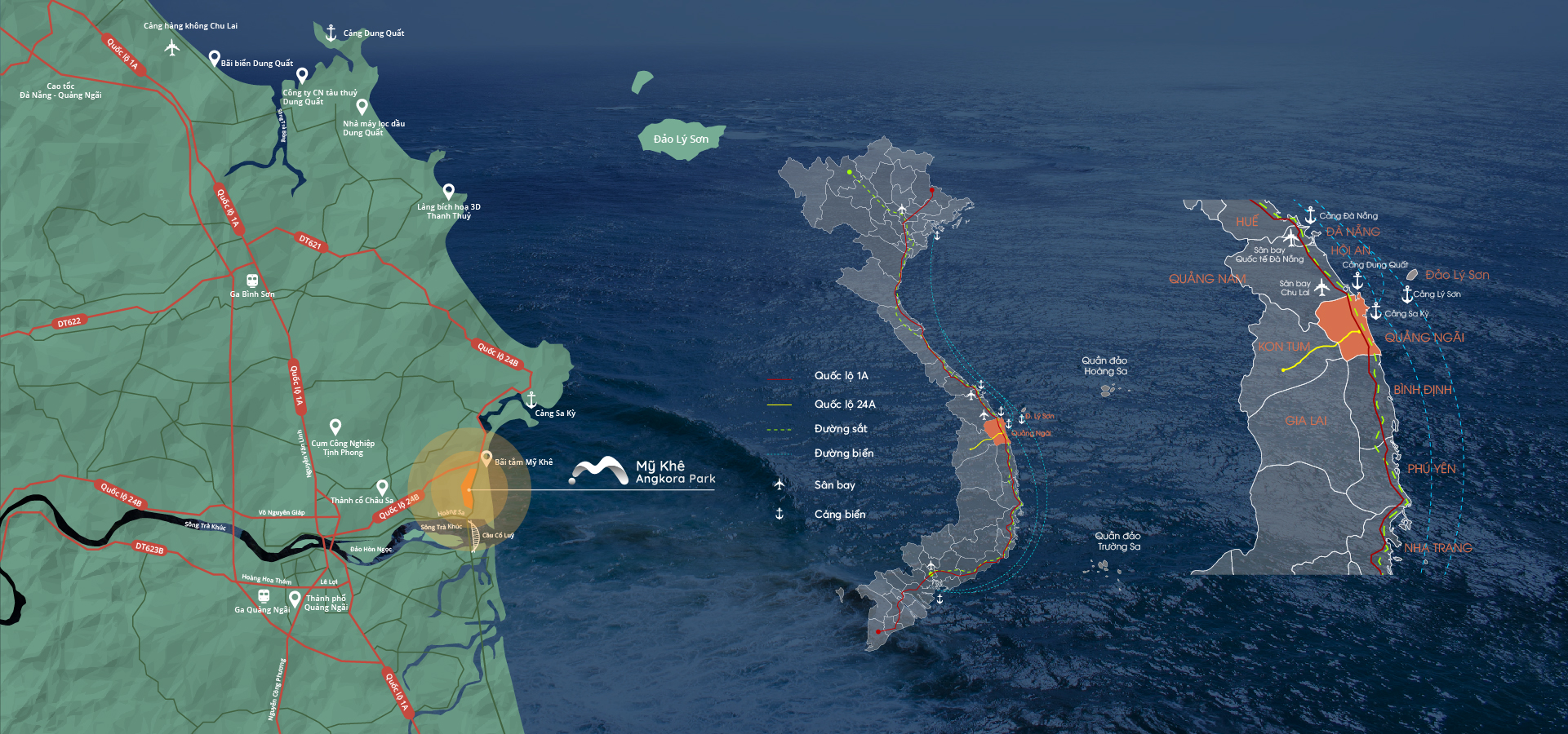 Vị trí Mỹ Khê Angkora Park