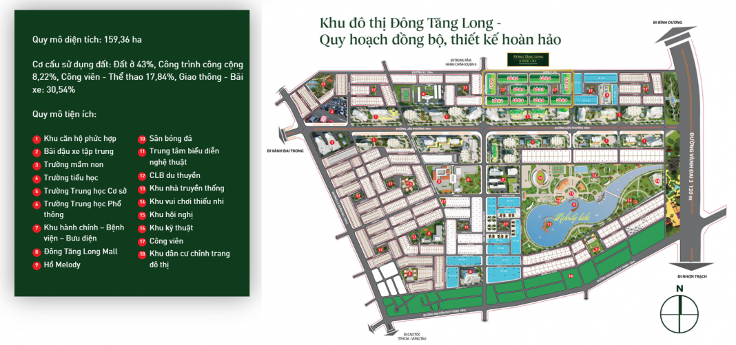 Mặt bằng dự án Đông Tăng Long