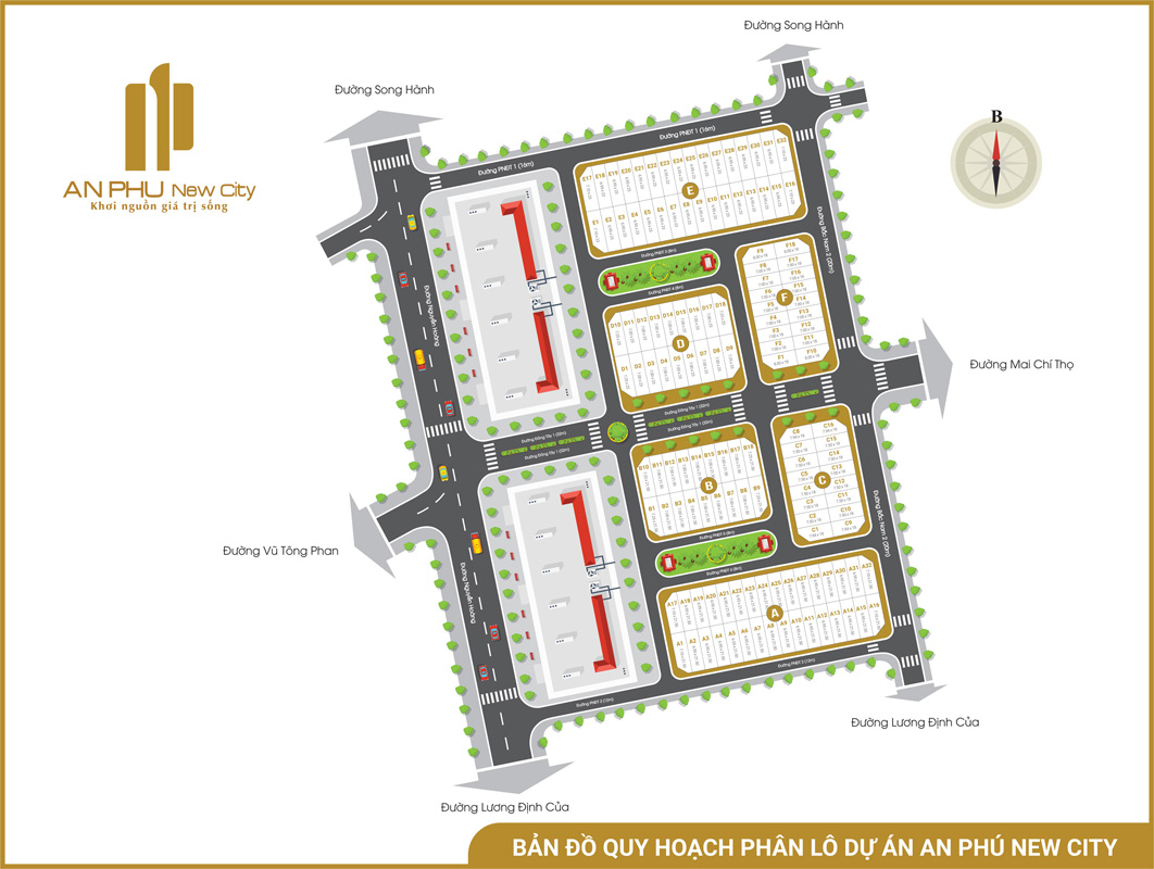 Mặt bằng An Phú New City