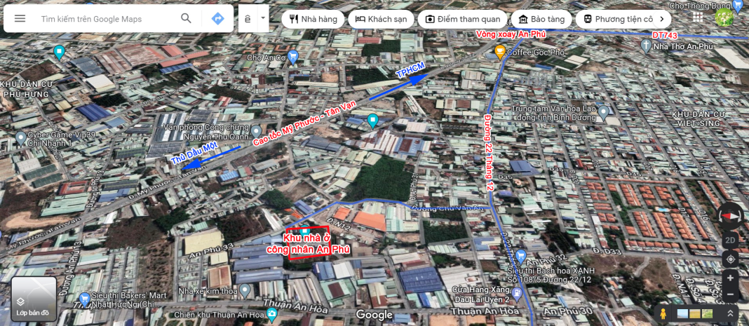 Vị trí dự án Khu nhà ở công nhân An Phú