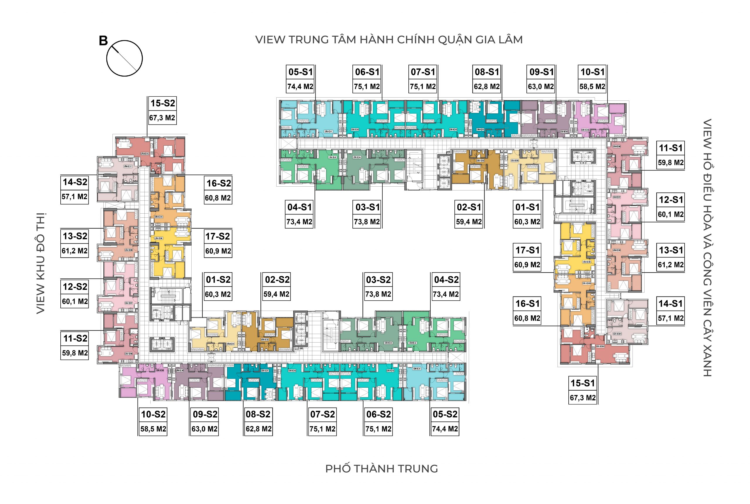 Mặt bằng Hanhomes Blue Star