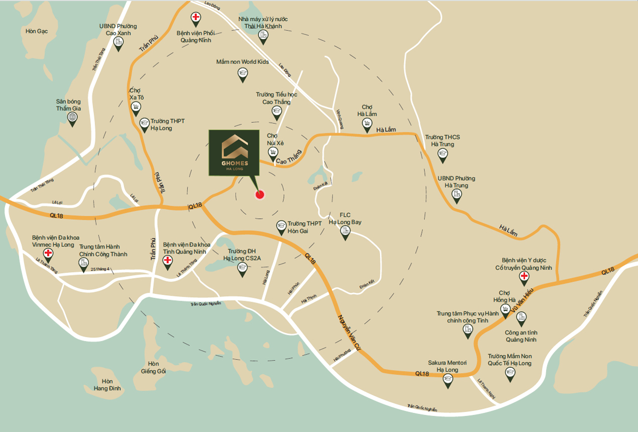 Vị trí dự án GHomes Ha Long