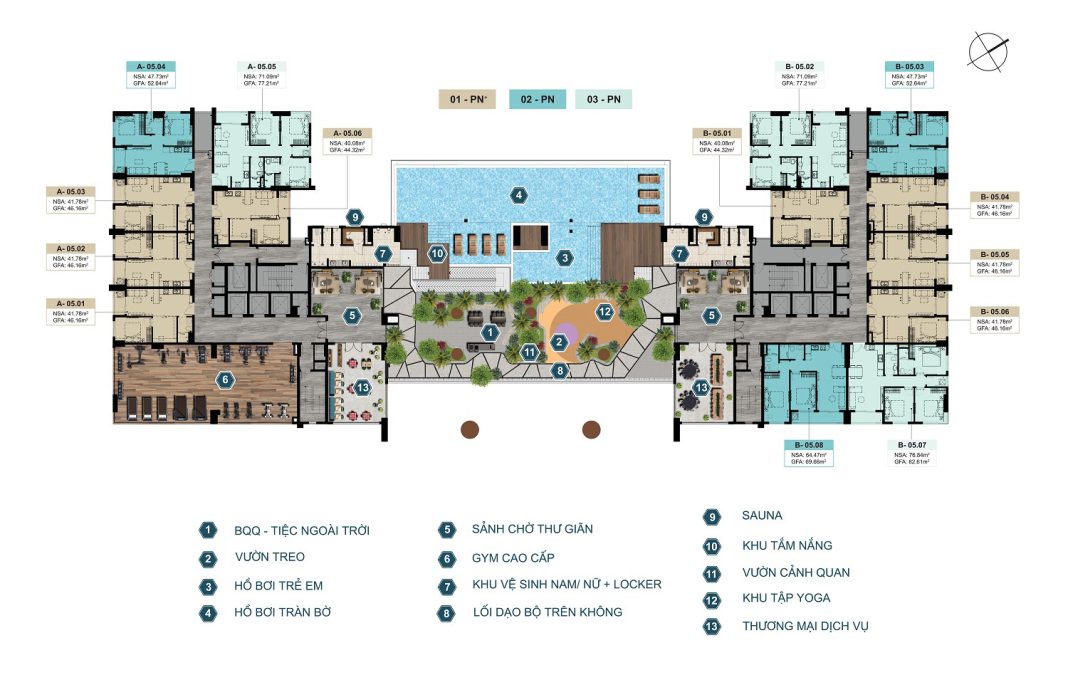 Mặt bằng tầng 5