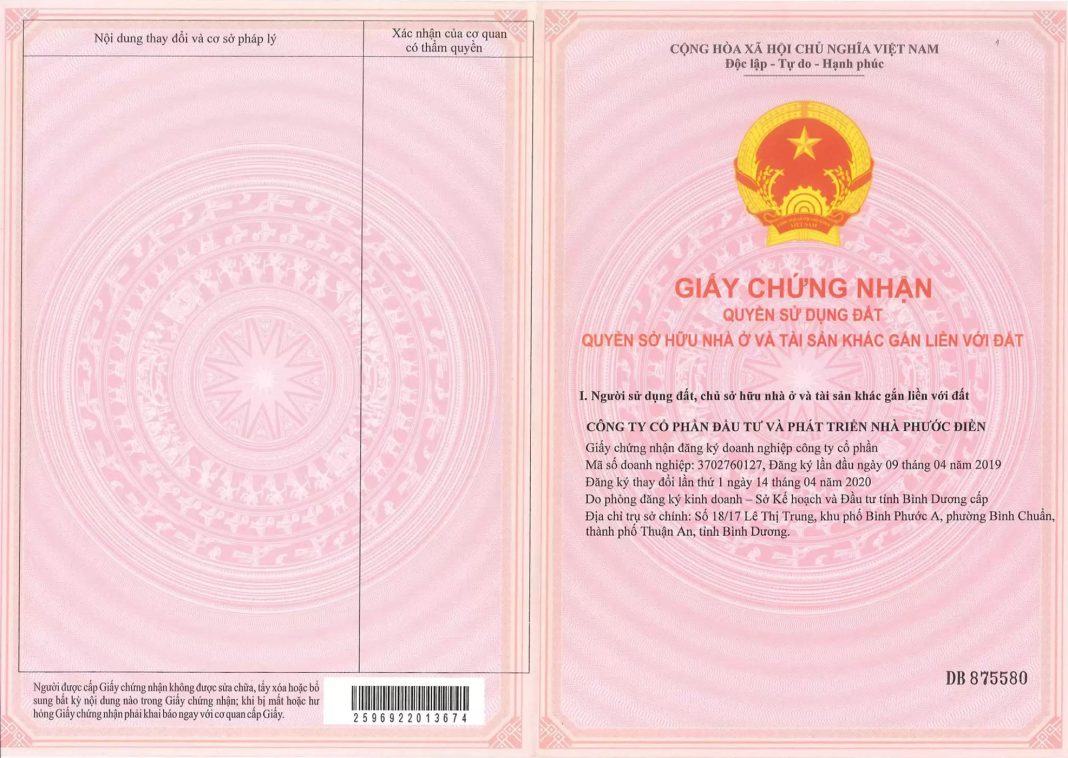 Sổ hồng Phước Điền Midtown