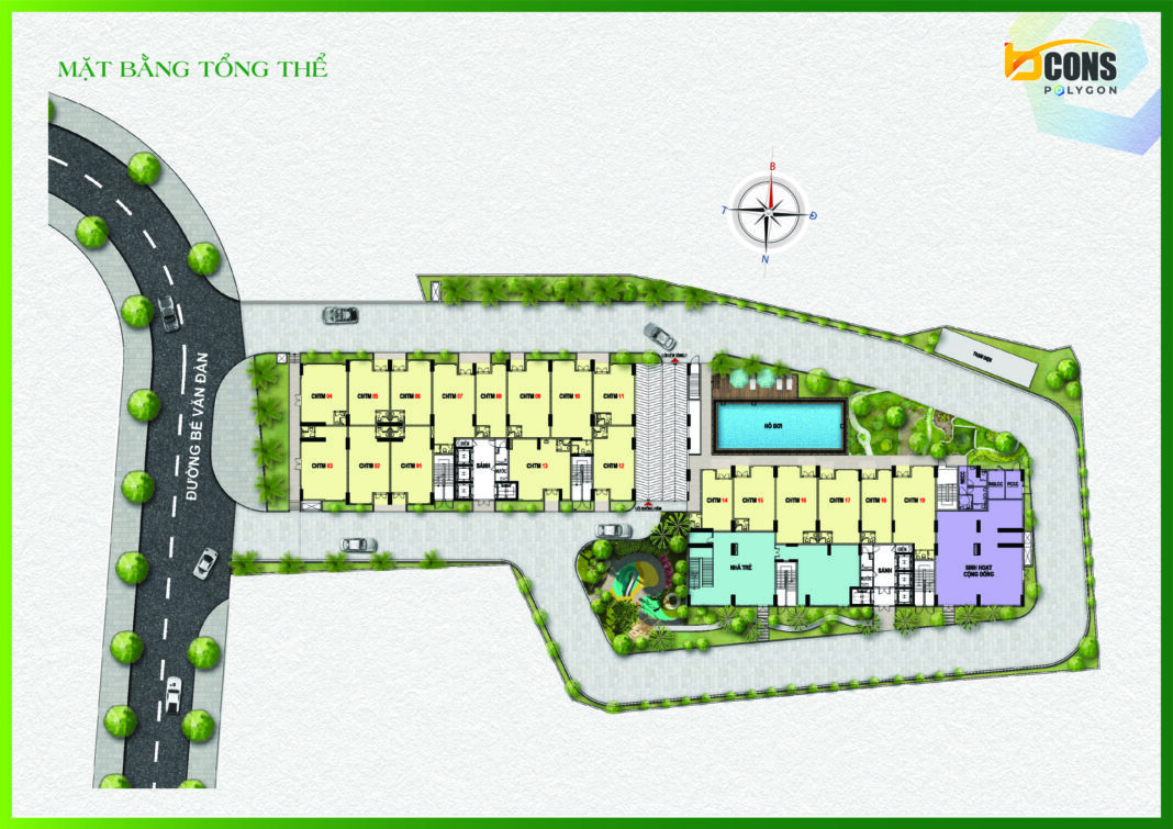Bcons Polygon mặt bằng tổng thể