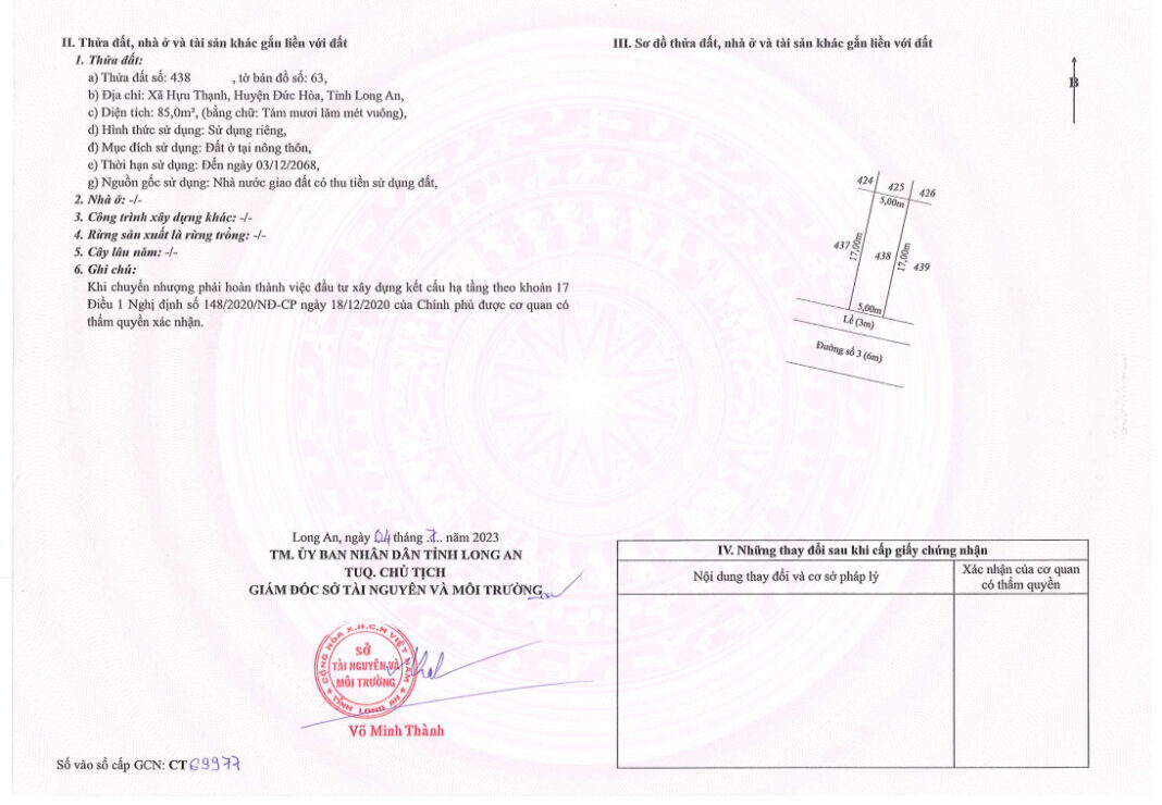 Sổ hồng Đức Hòa New City Sổ hồng Đức Hòa New City