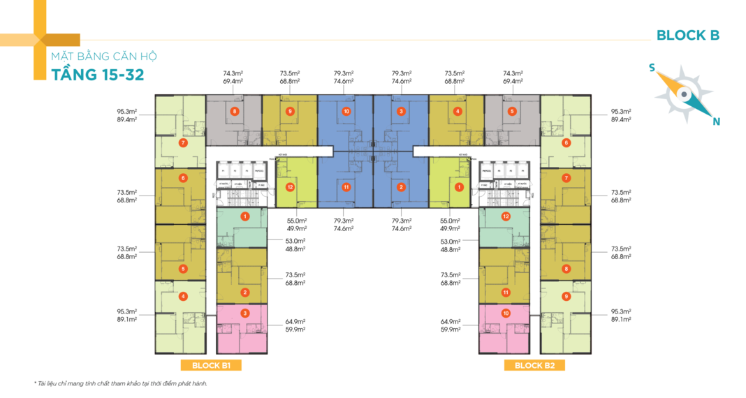 Lavida Plus mặt bằng tầng 15-32 Lavida Plus mặt bằng tầng 15-32