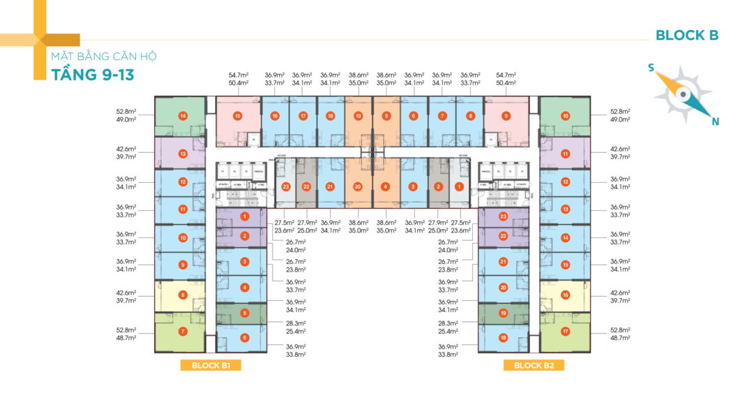 Lavida Plus mặt bằng tầng 9-13 Lavida Plus mặt bằng tầng 9-13