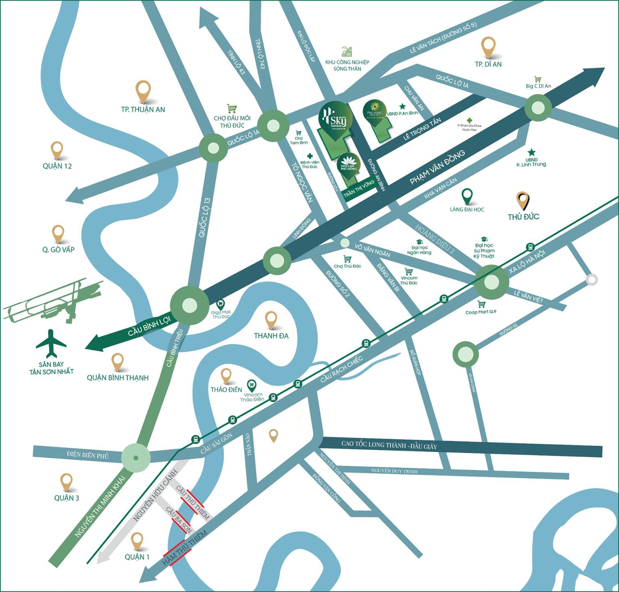 Vị trí Phú Đông Sky Garden