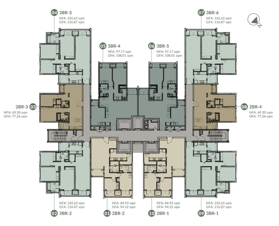 Zenity mặt bằng tầng 2-19 Zenity mặt bằng tầng 2-19