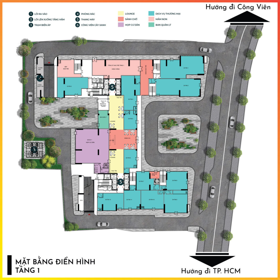 A&T Sky Garden mặt bằng tầng 1 A&T Sky Garden mặt bằng tầng 1