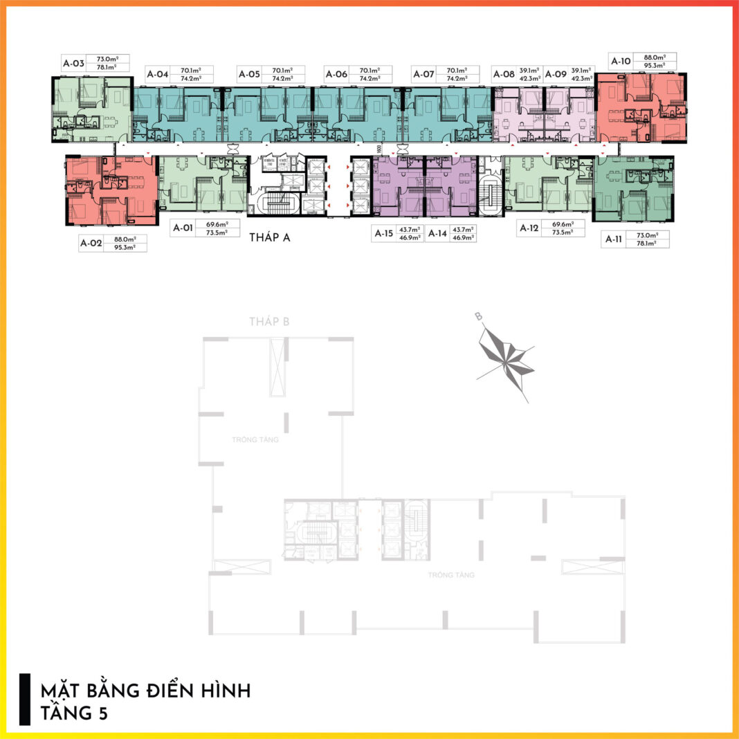 A&T Sky Garden mặt bằng tầng 5 A&T Sky Garden mặt bằng tầng 5