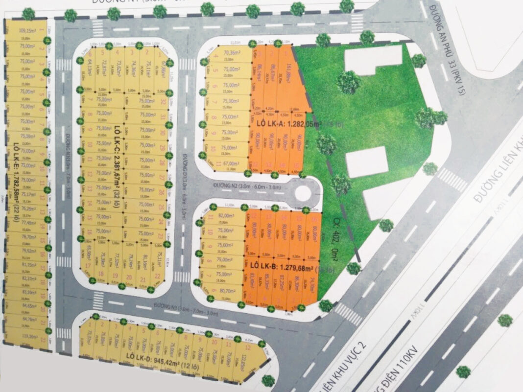 Mặt bằng khu nhà ở công nhân An Phú