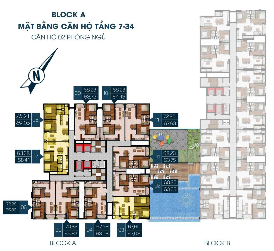 Phú Đông Premier mặt bằng block A tầng 7-34