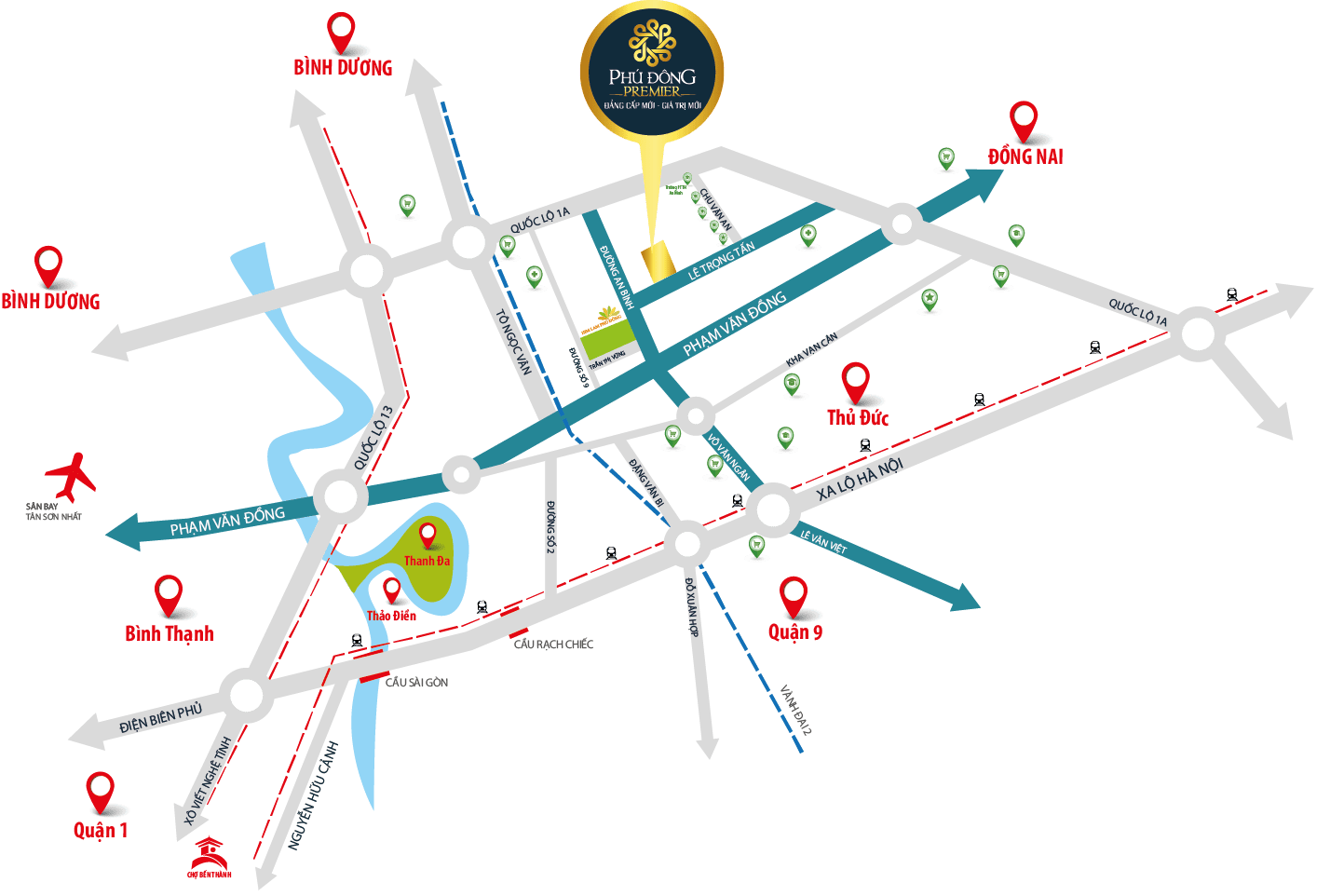 Vị trí Phú Đông Premier