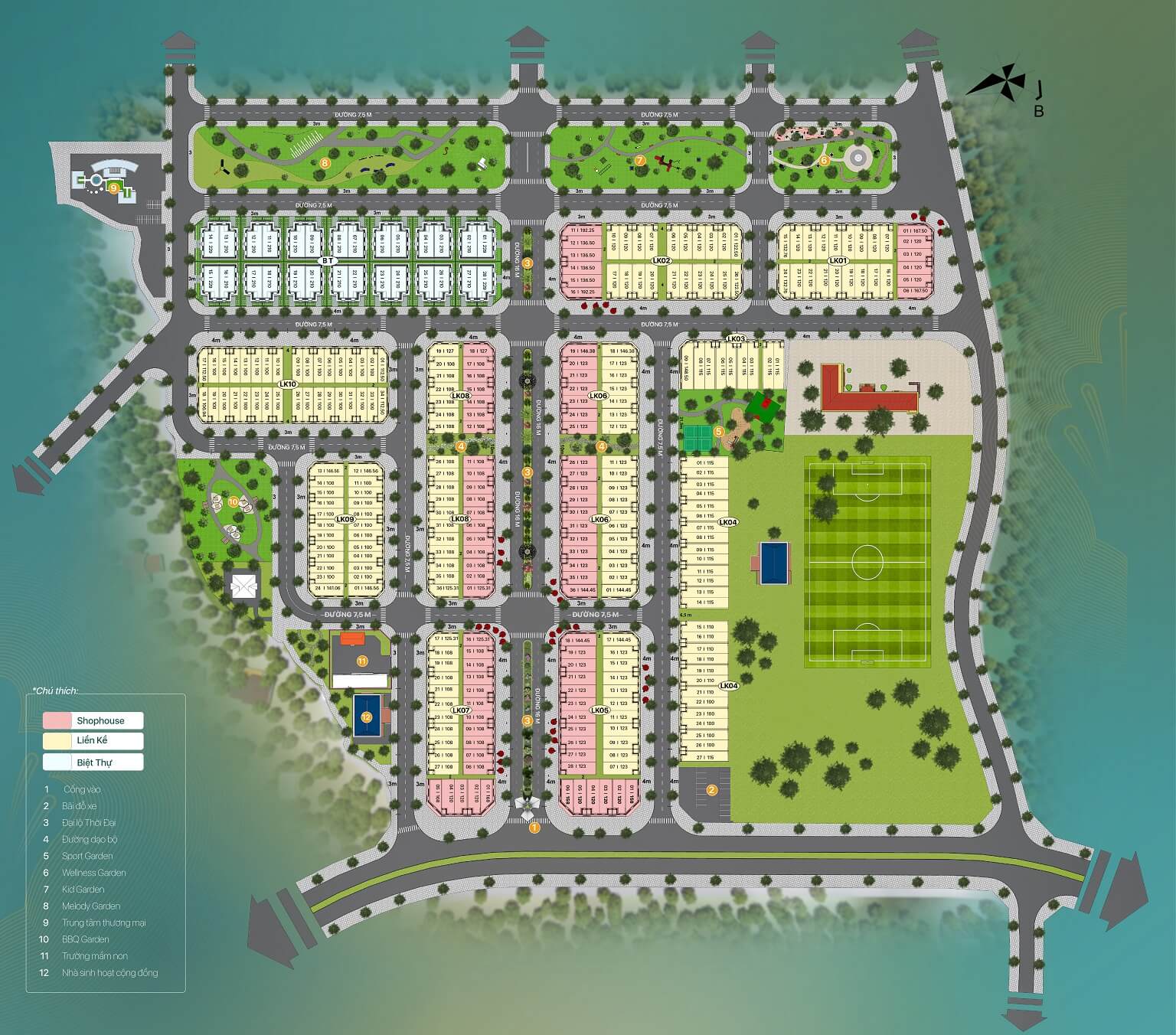 Mặt bằng CentreVille Lương Sơn