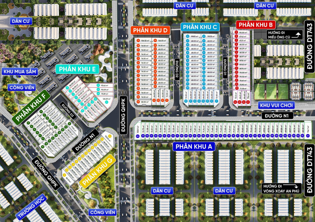 Mặt bằng dự án Lê Phong An Phú 2