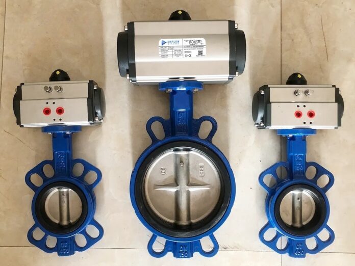 Van bướm điều khiển khí nén tuyến tính