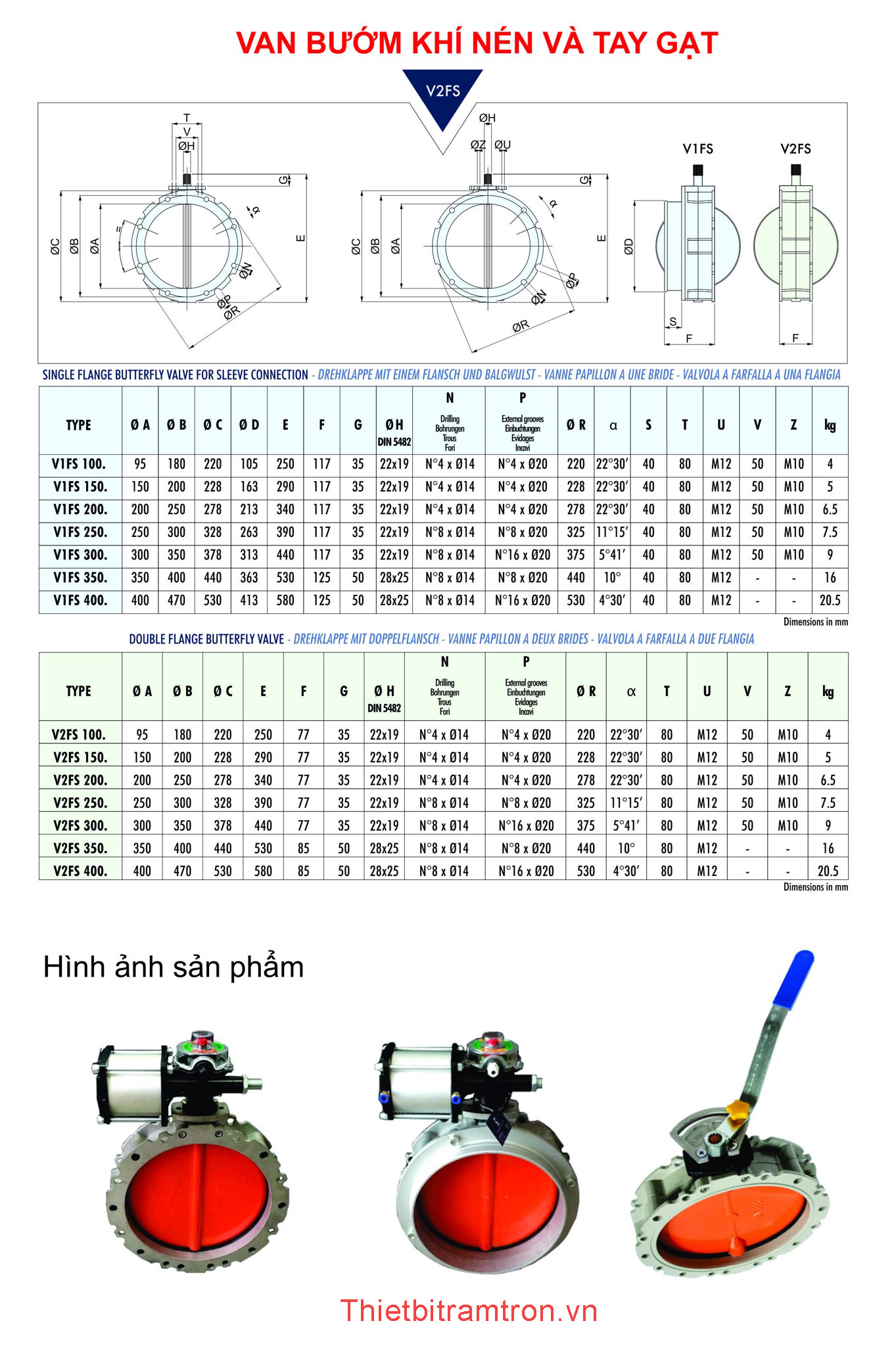 Van Bướm Điều Khiển Khí Nén